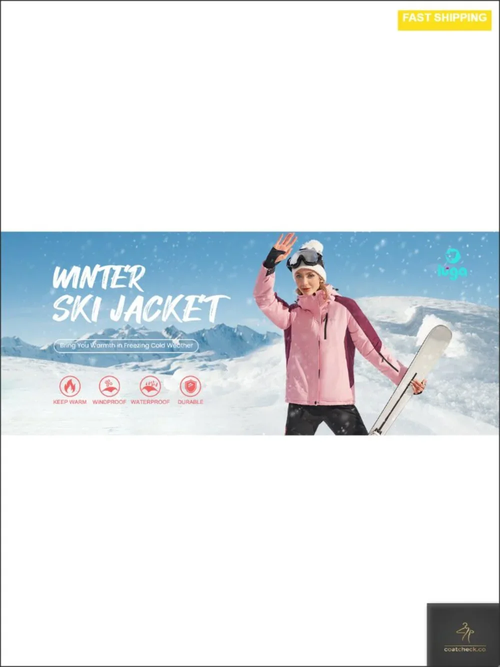 Waterproof Ski Jacket Women Warm Windproof Winter Coat